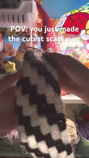 I just made the cutest scarf ever! #crochetscarf #handmade #crochet #C2C #winter