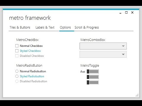 C# - How to use Metro TabControl in WinForm App