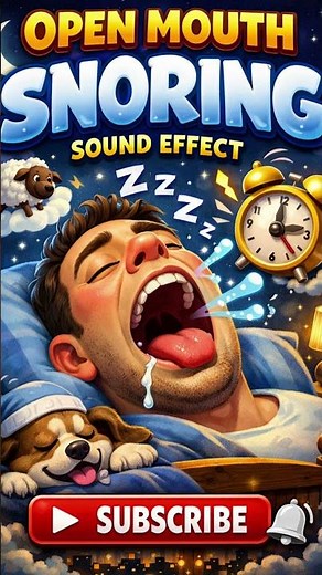 Open Mouth Snoring Sound Effect | Funny Realistic Snore for Remixing