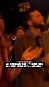 In celebration of the ACM Awards last night, here’s a throwback to Wynonna Judd and John lighting up the stage with ‘Proud Mary’ at the 2011 Girls Night Out special. | John Fogerty