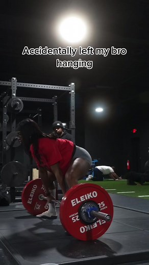 I promise I didn’t see him 😂😂 #ReadySetLift #fypシ #deadlift