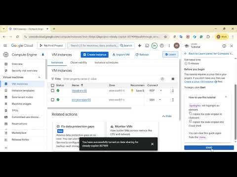 VM instances – Compute Engine – My First Project – Google Cloud console Google Chrome 2025 08 28 0