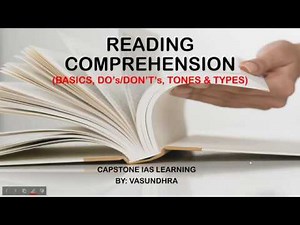 Basics of Reading Comprehension // UPSC PRELIMS 2020 // CSAT//