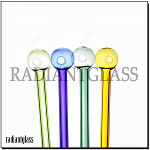 [Hot Item] Pyrex Colorful Glass Oil Burner Pipes Smoking Pipe with Nail Tips Big Bowl