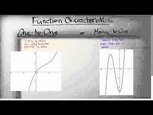 Function Characteristics - One-to-One vs Many-to-One