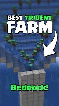 Minecraft Tutorial | Trident Farm 🔱 ( Bedrock 1.21 ) #shorts #minecraft