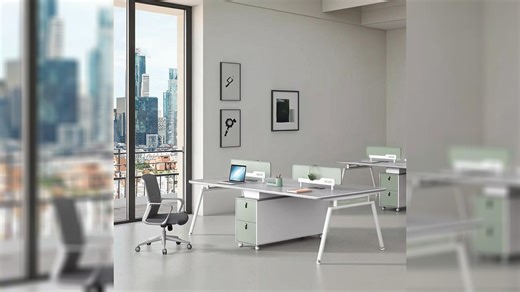 Small Cheap Modern Computer Table Office Staff Des Executive Table Cubicle 4 Staff Workstation Table for Office Room