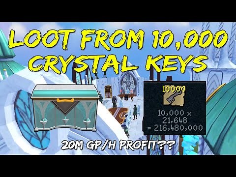 UPDATED Loot from 10k Crystal Keys | 20M GP/H? [Runescape 3]