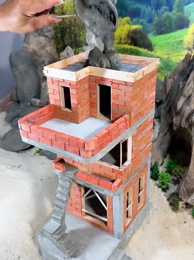 Luxurious 2-Story Mini Villa with Balcony - Modern Civil Architecture 🏡🏠🏚️🏘️ #TinyHouse #miniature #diyhouse #minibricks #dreamhouse