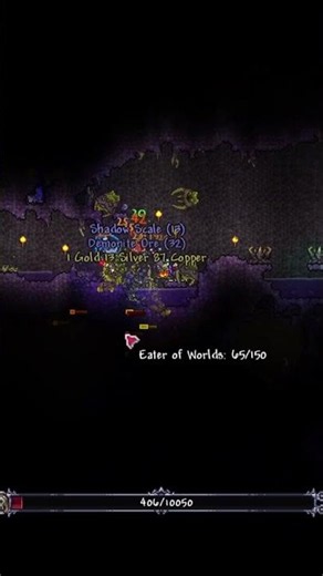 Eater of worlds boss fight from my play through #gaming #terraria