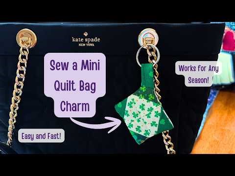 Turn Your Scraps Into a Mini Quilt Block Bag Charm | Quick & Cute Sewing Project