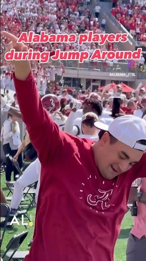 Alabama players dance to Jump Around