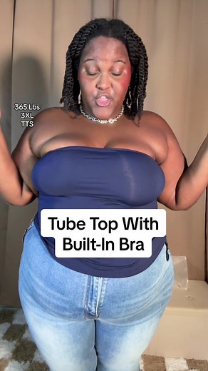 Stylish Plus Size Tube Tops With Built-In Bras
