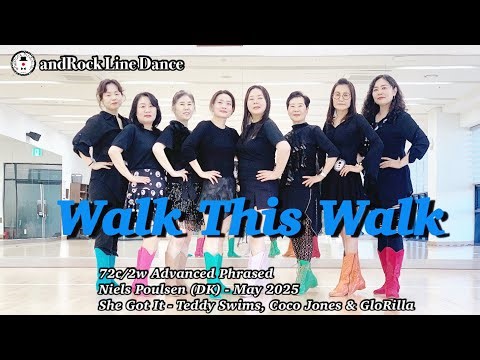 Walk This Walk Line Dance(Advanced Phrased) - Demo / 앤드락라인댄스 / 민라인댄스코리아고양일산지부