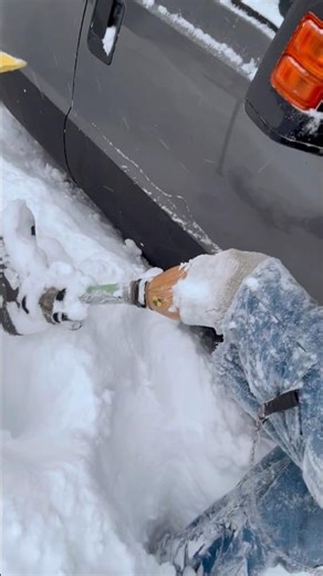 ♿️ #amputee #prosthetics 💪 Work hard… Play hard🦿#snow #blizzard #michigan 🚫Whiners