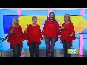 All-woman barbershop quartet Star Harmony Chorus performs in our studio