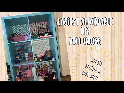 Easy DIY Doll House (using a cube shelf; anyone can make this!)