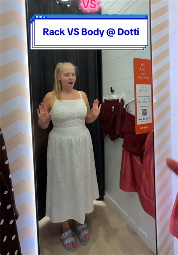 I got spotted at @Dotti doing my On the Rack VS On a Size 18 Body try ons 👀 So glad the staff were open to hearing my honest experience shopping as a size 18, not just at Dotti but across many stores in Australia 💗 #midsizefashion #midsizeoutfits #midsizequeens #plussizeshopping #australianfashion