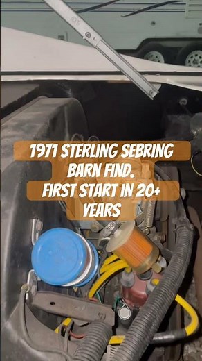 Sterling Sebring kit car with vw 1600 dual port air cooled engine. First start in over 20 years.