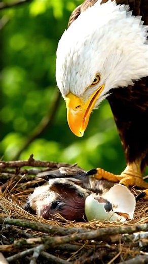 Eagle helps baby to come out!