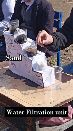 Science working model water Filtration unit