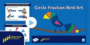 Maths Week Scotland: Circle Fraction Bird Art PowerPoint