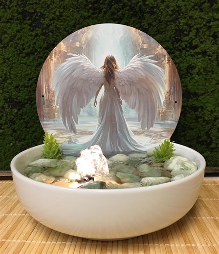 Tranquility Tabletop Heavenly Angel Water Fountain #986 - Etsy