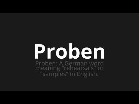 How to pronounce Proben