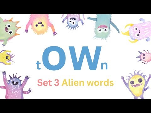 Alien words set 3 sounds practice learn to read phonics screening check primary nonsense words KS1