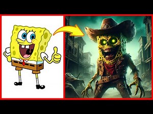 SpongeBob SquarePants as a Zombie Cowboy 💀🧟 | All SpongeBob Characters