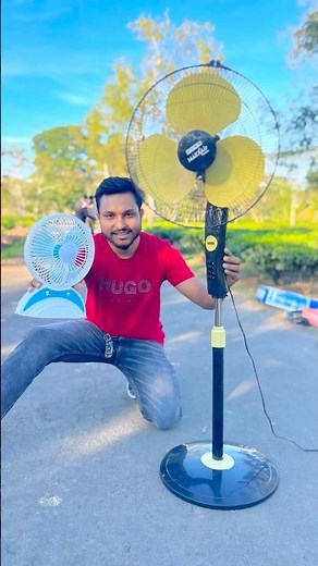 Mini Table Fan VS Big Size Stand Fan Unboxing & Testing 😱🔥 || #shortsfeed