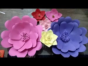 como hacer flores de cartulina
