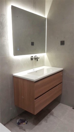 Complete Bathroom Vanity Installation | Professional Work #plumbing #shortvideo #bathroomdesign