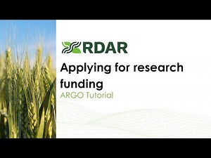 ARGO Tutorial: How to apply for research funding
