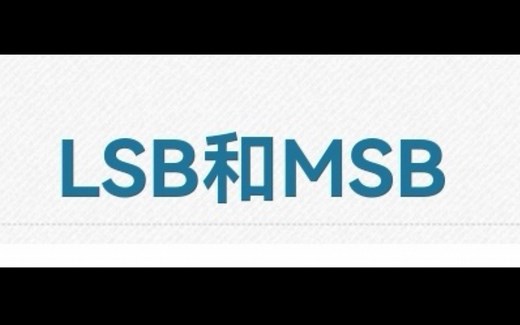 LSB和MSB是什么意思？