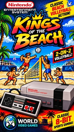 Kings of the Beach 🏐 NES | EA's Classic Volleyball Game 🎮 #shorts