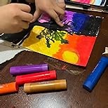 12 Tempera Paint Sticks for Kids & Toddlers - Quick Dry, Non-Toxic Washable Paint for Kids | Art & Craft Supplies Set, Solid Painting Markers with Metallic Gold & Silver Color Ages 1 2 3 4 5 6