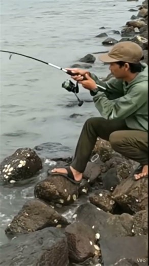 big fish strike on rock spot #fishing