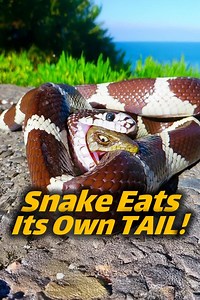 1.3M views · 5.5K reactions | Ever seen a snake eating its tail?  It happens when they overheat, confusing their tail for prey. Learn the fascinating science behind this strange behavior! #Snakes #WildlifeFacts | Animal Doozy | Facebook