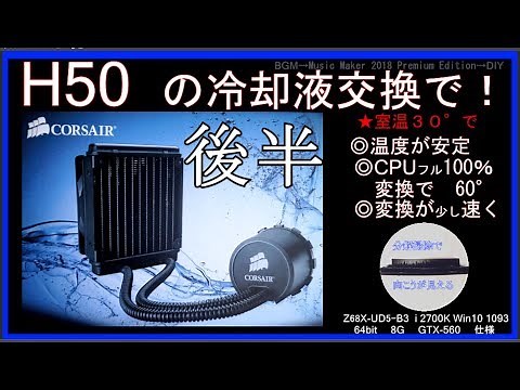 水冷式ＣＰＵクーラーの冷却水交換 CORSAIR H 50 を分解 自動車用クーラント補充・後半