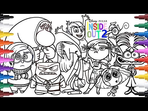 INSIDE OUT 2 Coloring Pages | How To Color All Characters | NCS Music