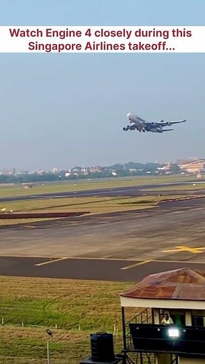 Direct Hit at V1: Singapore B747 Bird Strike Crisis 😱! #shorts