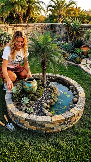 Tiny Koi Pond, Massive Backyard Glow Up #garden #transformation #pond