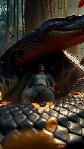 😱 Giant Anaconda Drops from Tree & Swallows Human | Jungle Horror #shorts #horror