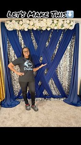 Here’s a crisscross backdrop design with florals! This design is perfect behind a head table, sweetheart table, dessert table, or a Photo Booth. #draping #drapingdesigns #drapingtechnique #drapingclass #backdrop #michiganeventdesigner #michiganeventplanner #detroiteventdesigner | Customeventcreations by Rashaunda