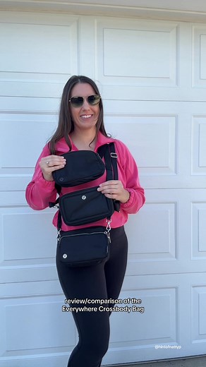 review/comparison of the everywhere crossbody bag, camera bag, and belt bag @lululemon #lululemon #lululemoncreator #lululemoncomparison #lululemonreview #everywherecrossbodybag #camerabag #everywherebeltbag
