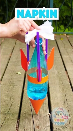 Cool Experiment for Kids👩🏽‍🚀 Launching a Rocket into Space 🚀 🔭 #shorts #kids