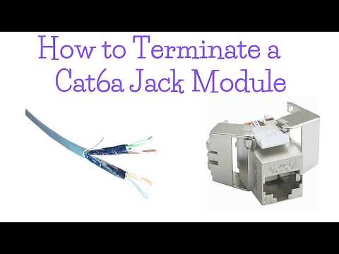 How to Terminate a Cat6a Jack Module (Step by Step Guide)