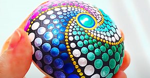 How To Make A Spiral Dot Mandala Stone