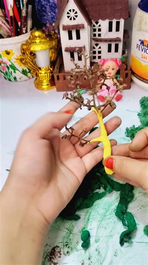 Realistic miniature tree tutorial part 1 #craft #diyart #art #fbviralreel2026シ #foryoureelsシ | Tanjila Howlader Mariya